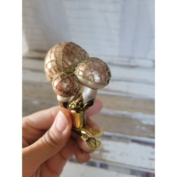 Glass mushroom clip-on fungus unique ornaments Xmas tree - Picture 3 of 7
